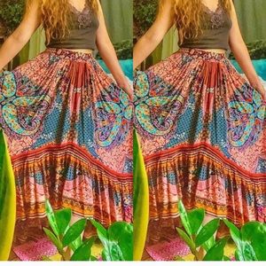 New Bhanuni by jyoti Allaire High-Low Maxi Skirt